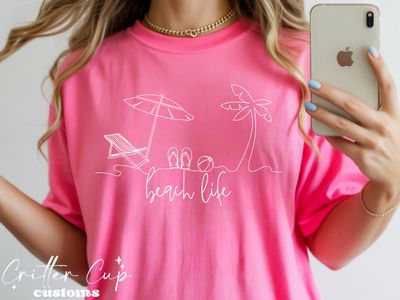 Minimalist Beach Life T-shirt