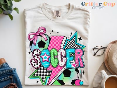 Retro Neon Soccer T-Shirt