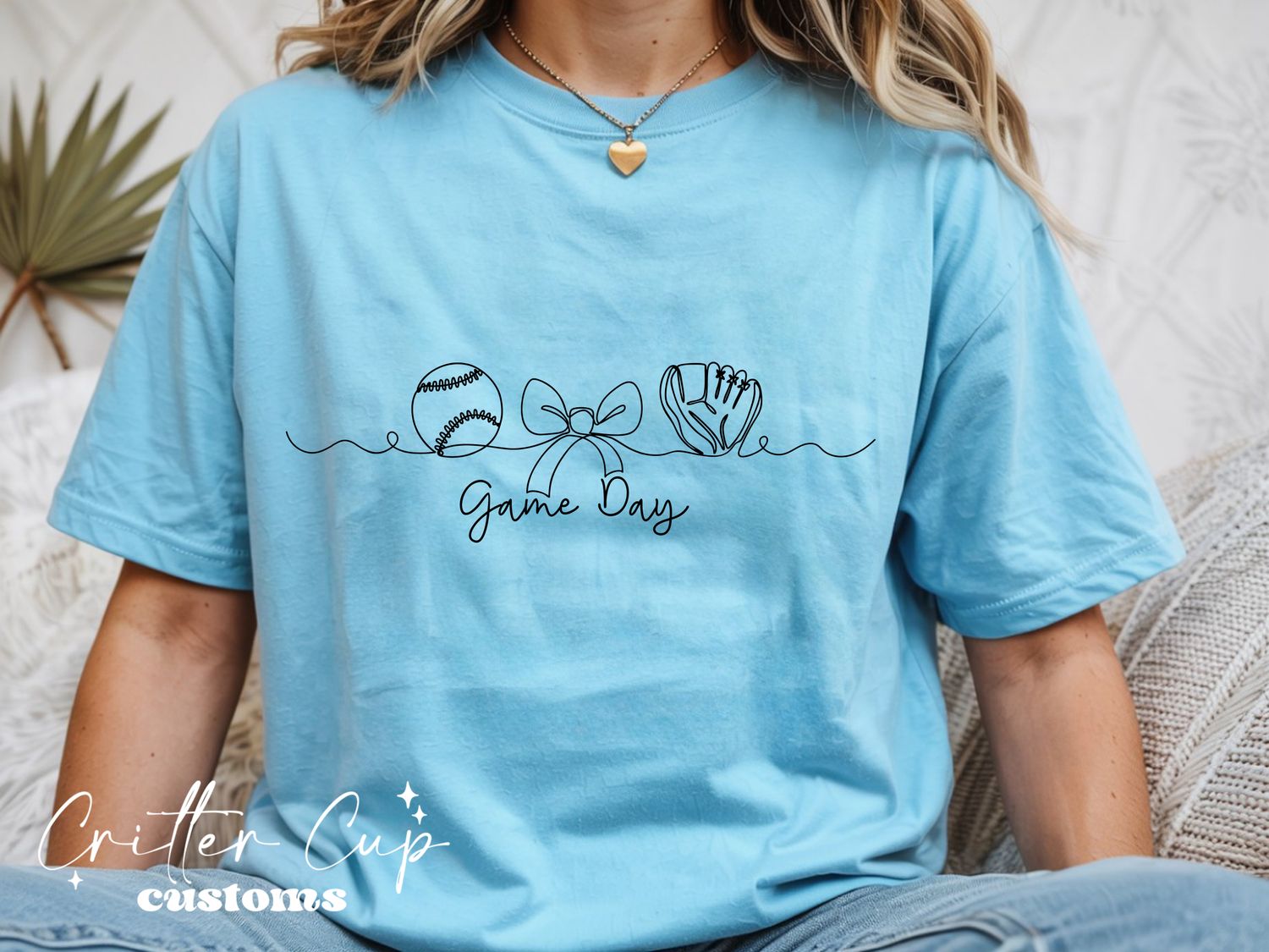 Minimalist Baseball Game Day T-shirt