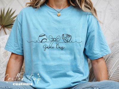Minimalist Baseball Game Day T-shirt