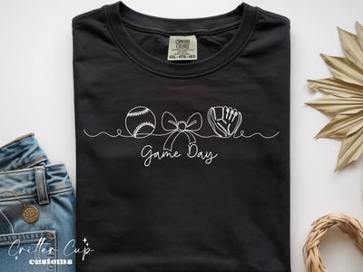 Minimalist Baseball Game Day T-shirt