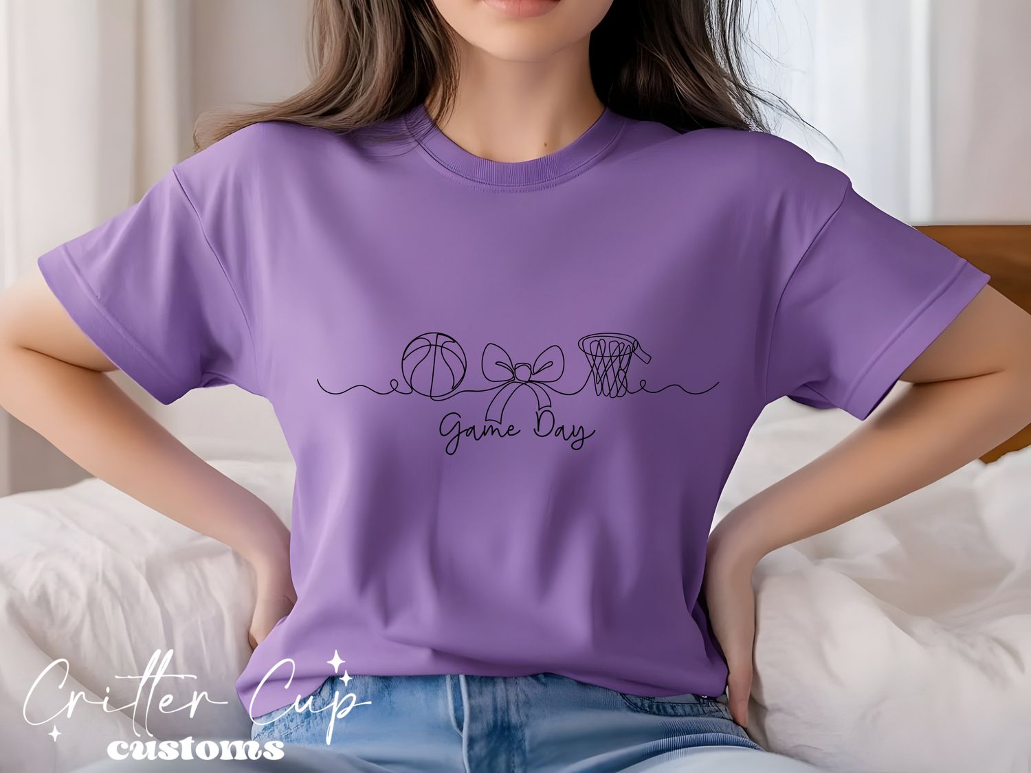 Minimalist Basketball Game Day T-shirt