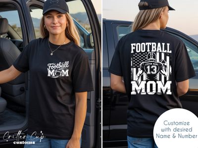 Personalized Football Mom T-shirt