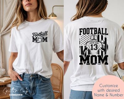 Personalized Football Mom T-shirt