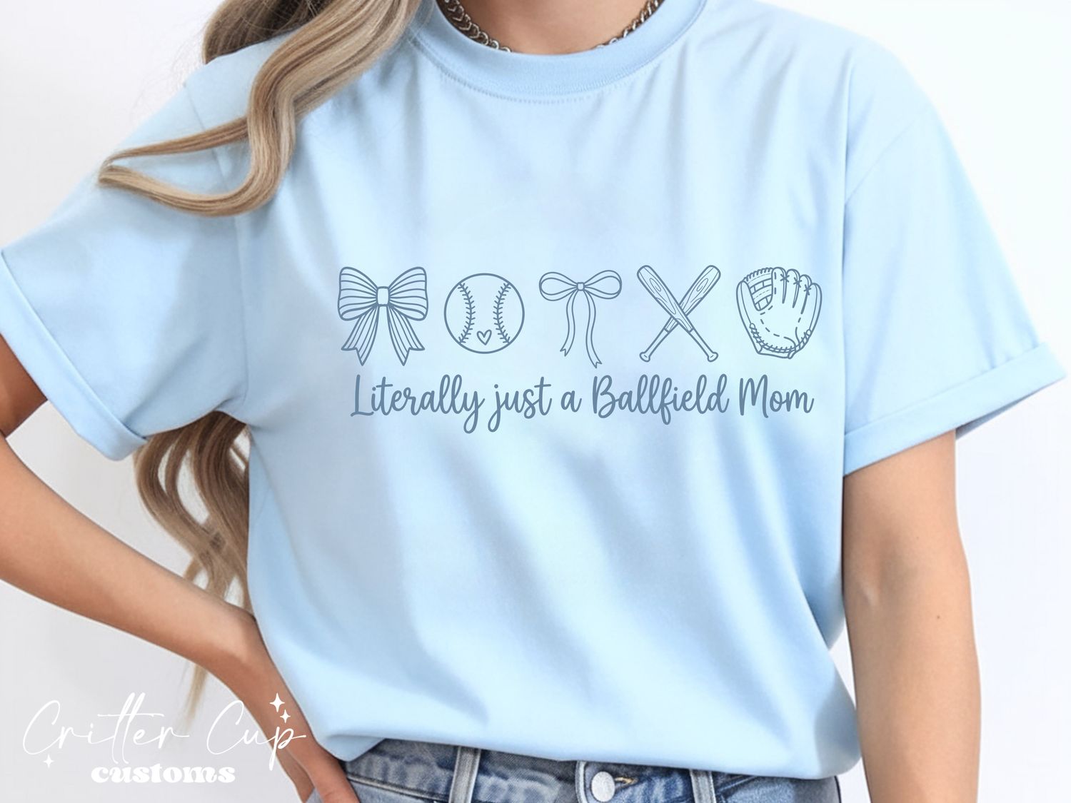 Coquette Baseball Mom T-Shirt