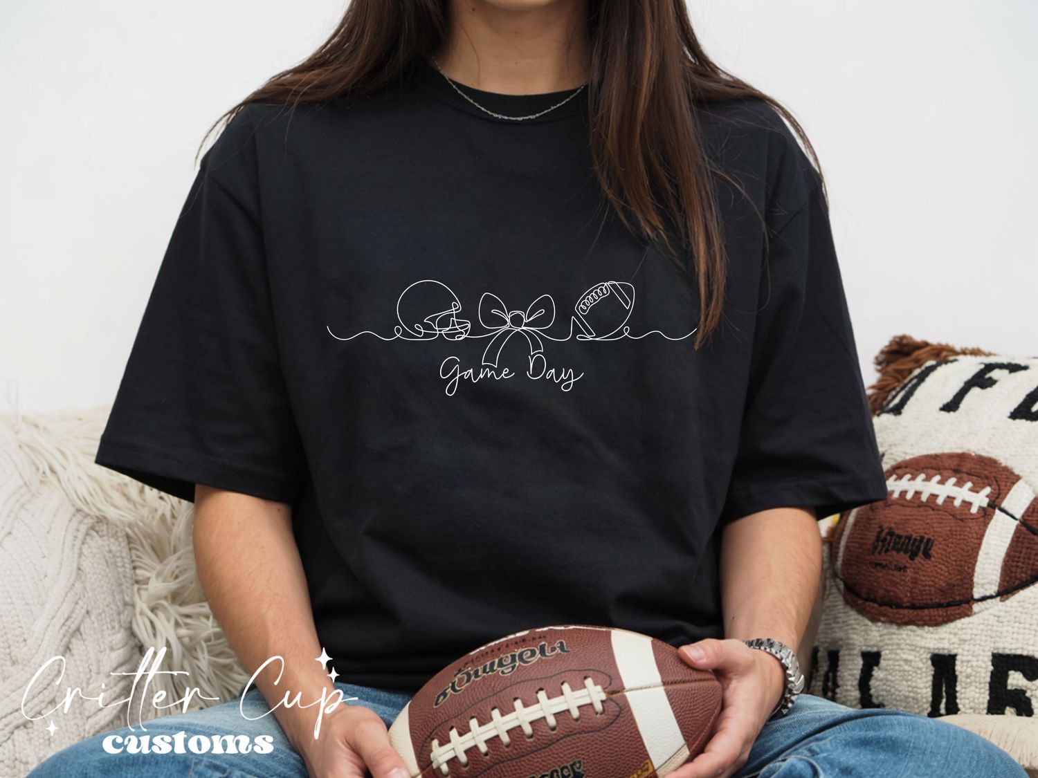 Minimalist Football Game Day T-shirt