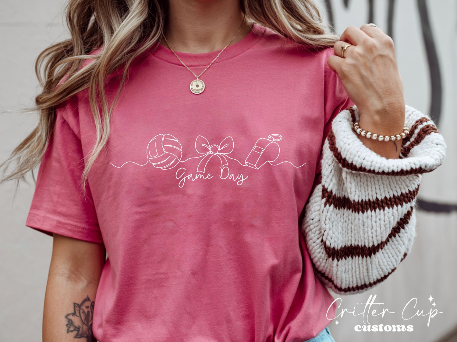 Minimalist Volleyball Game Day T-shirt