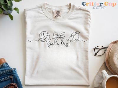 Minimalist Volleyball Game Day T-shirt