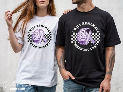 Alzheimer's Awarness - I Will Remember  T-shirt