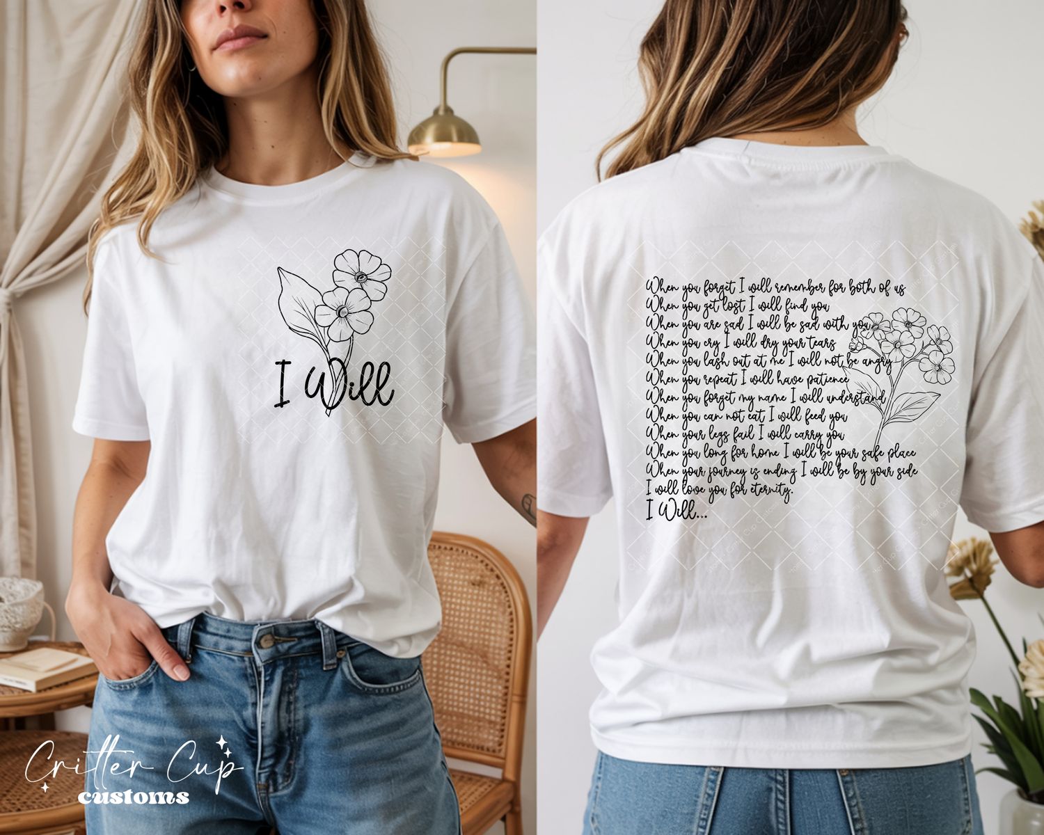 Alzheimer's Support "I Will" T-shirt