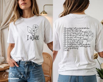 Alzheimer's Support "I Will" T-shirt