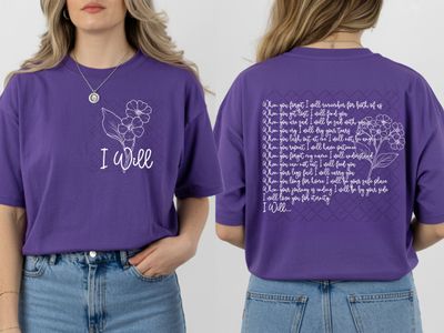 Alzheimer's Support "I Will" T-shirt