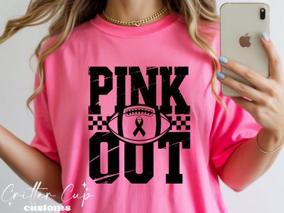 Pink Out Football T-shirt