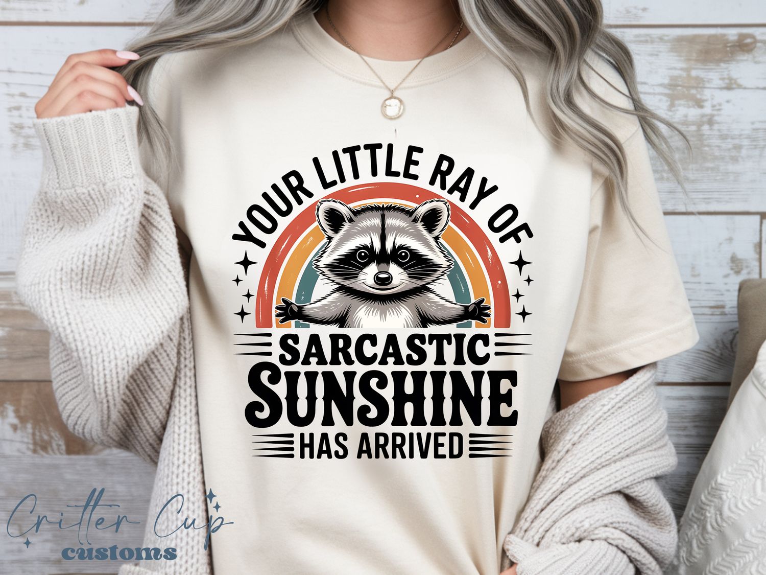 Racoon "Ray of Sarcastic Sunshine" T-Shirt