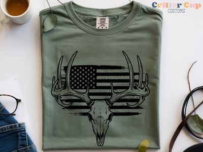 Hunting "Skull and Flag" T-shirt