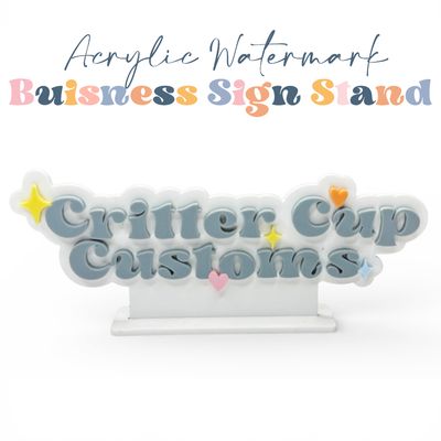 Custom Business Sign, Standing 3d Watermark, Photo Prop, Acrylic Watermark