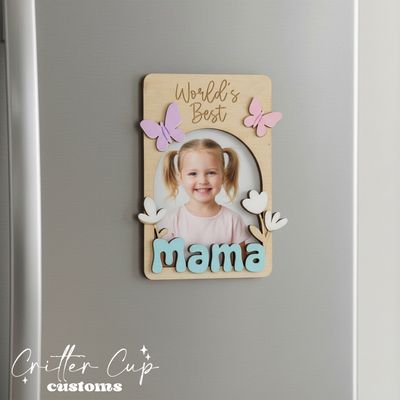 Mama Floral Photo Magnet