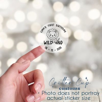 Personalized First Birthday Stickers