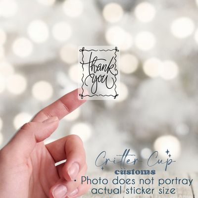 Coquette Foil Thank you Stickers