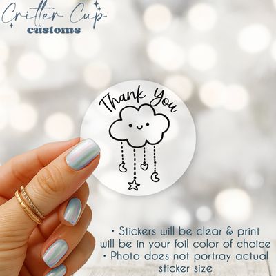Baby Shower Cloud Thank You Stickers