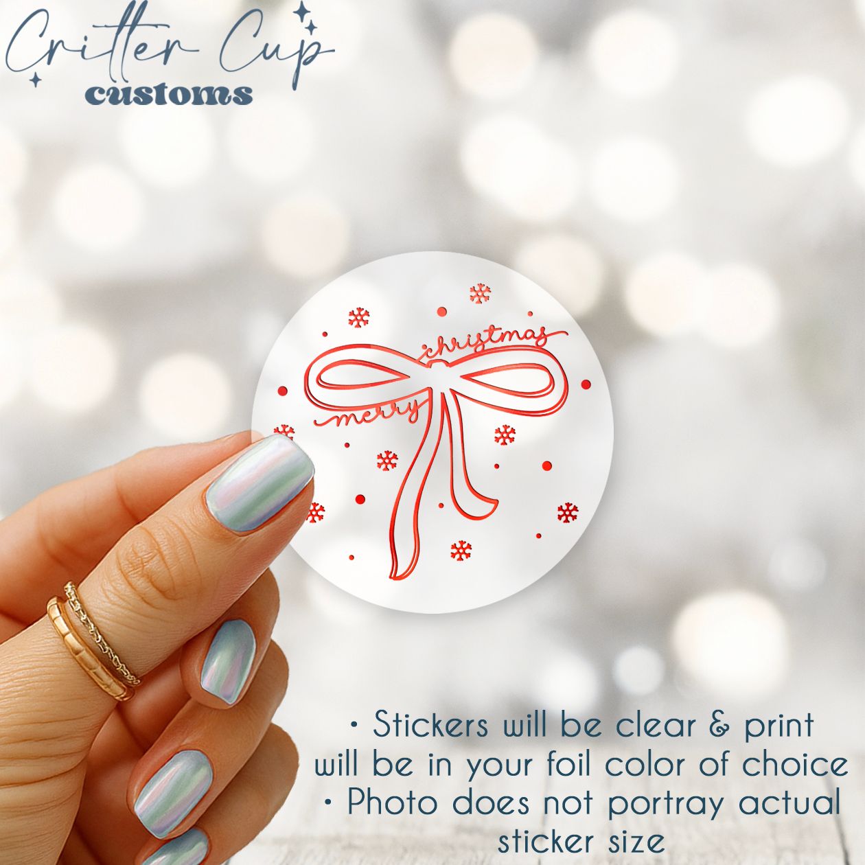 Coquette Merry Christmas Stickers