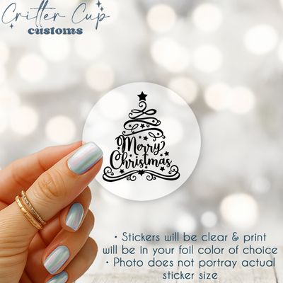 Merry Christmas Tree Stickers