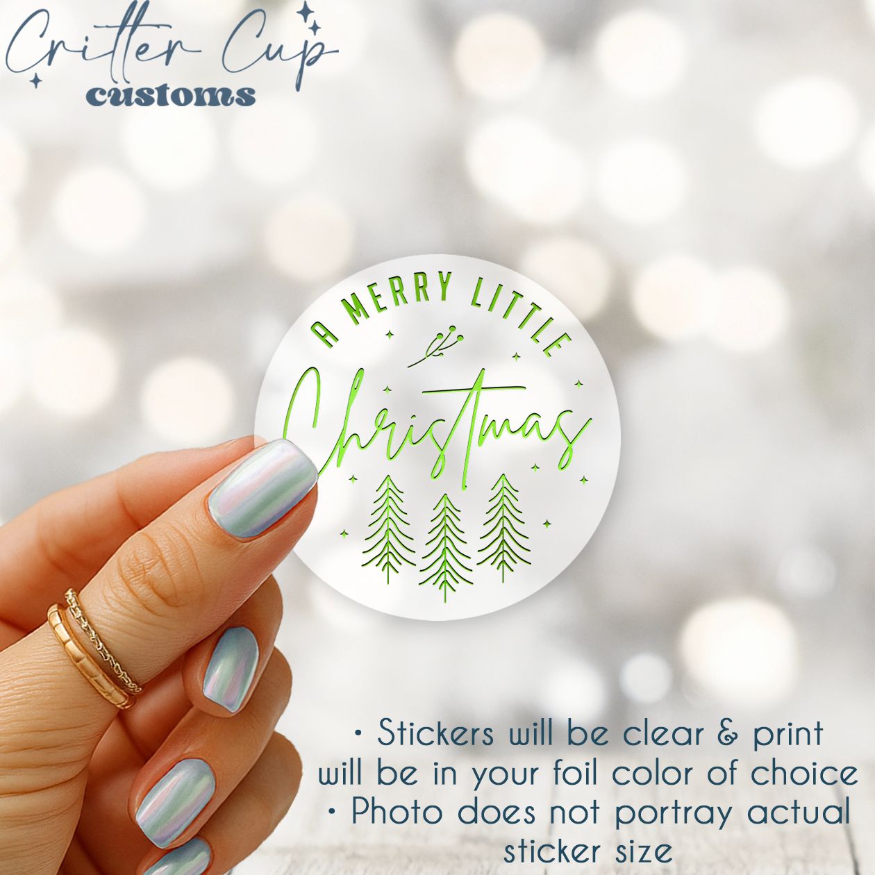 Minimalist Merry Christmas Stickers