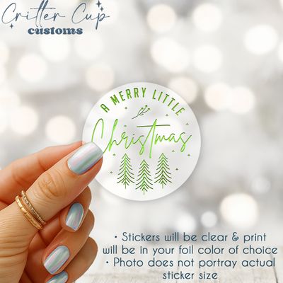 Minimalist Merry Christmas Stickers