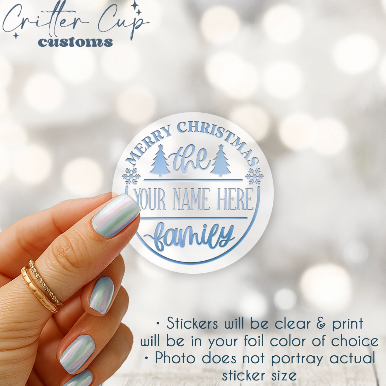 Personalized Merry Christmas Stickers