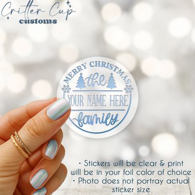 Personalized Merry Christmas Stickers