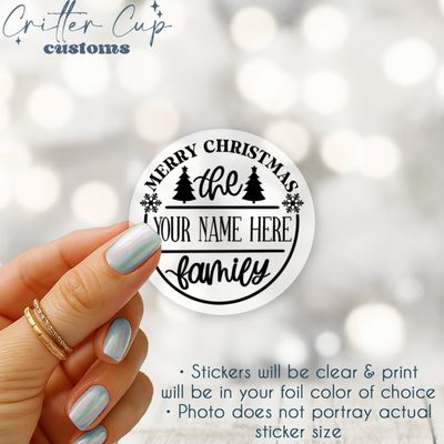 Personalized Merry Christmas Stickers