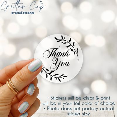 Elegant Minimalist Wedding Thank You Stickers