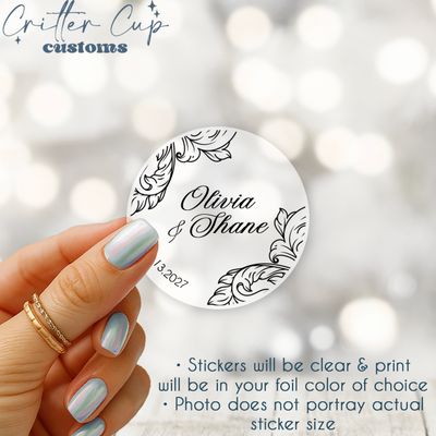 Filagree Wedding Invitation Stickers