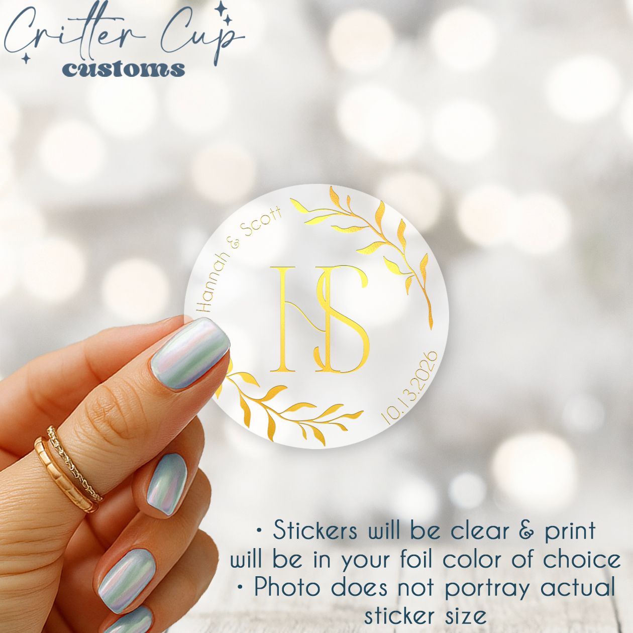 Modern Minimalist Wedding Invitation Stickers