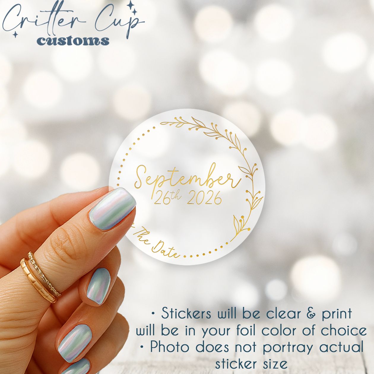 Minimalist Save the Date Stickers