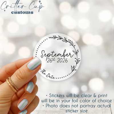 Minimalist Save the Date Stickers