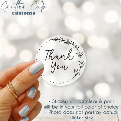 Minimalist Wedding Thank You Stickers
