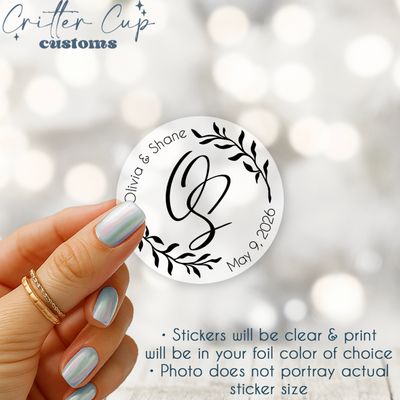 Vine Wedding Invitation Stickers
