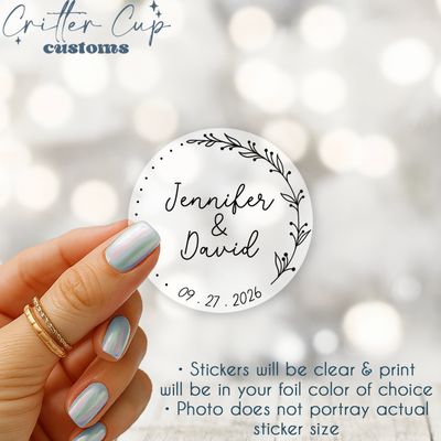 Minimalist Wedding Invitation Stickers
