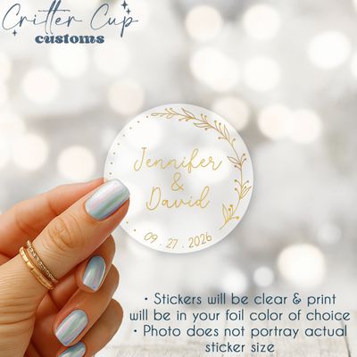 Minimalist Wedding Invitation Stickers