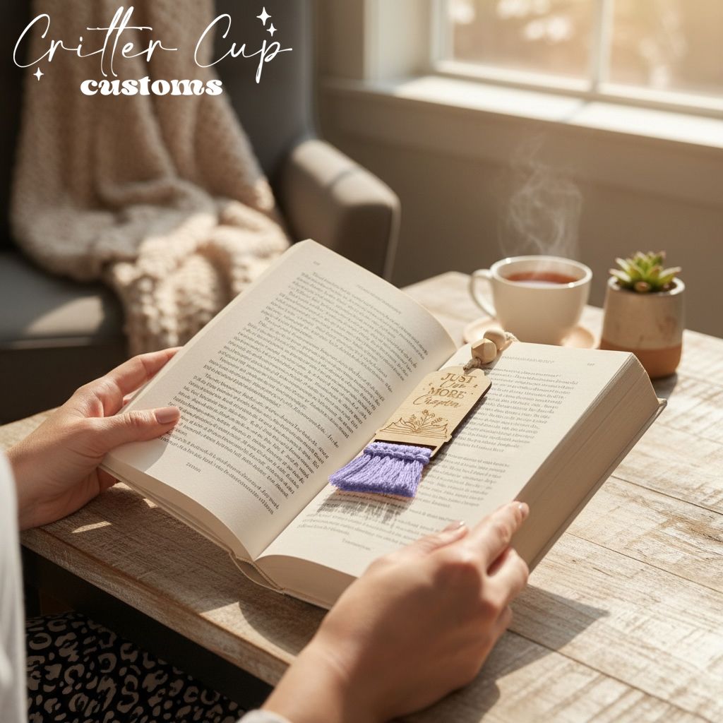 Reading is a Journey Engraved Macrame Bookmark
