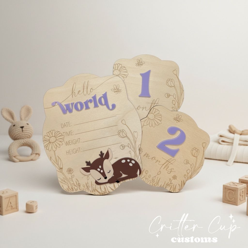 Baby Deer Milestone Disc