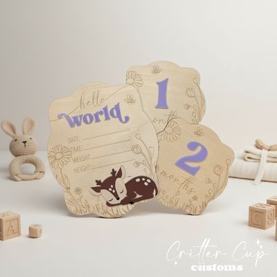 Baby Deer Milestone Disc