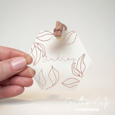 Octogon Greenery Engraved Bookmark