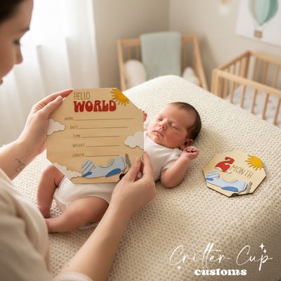 Airplane Baby Milestone Disc