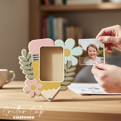 Foral Pencil Teacher Frame