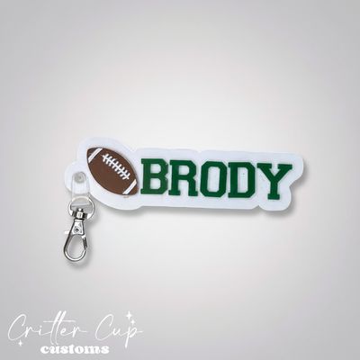 Personalized Football Bag Tag