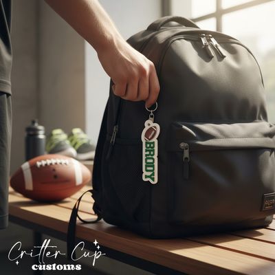 Personalized Football Bag Tag
