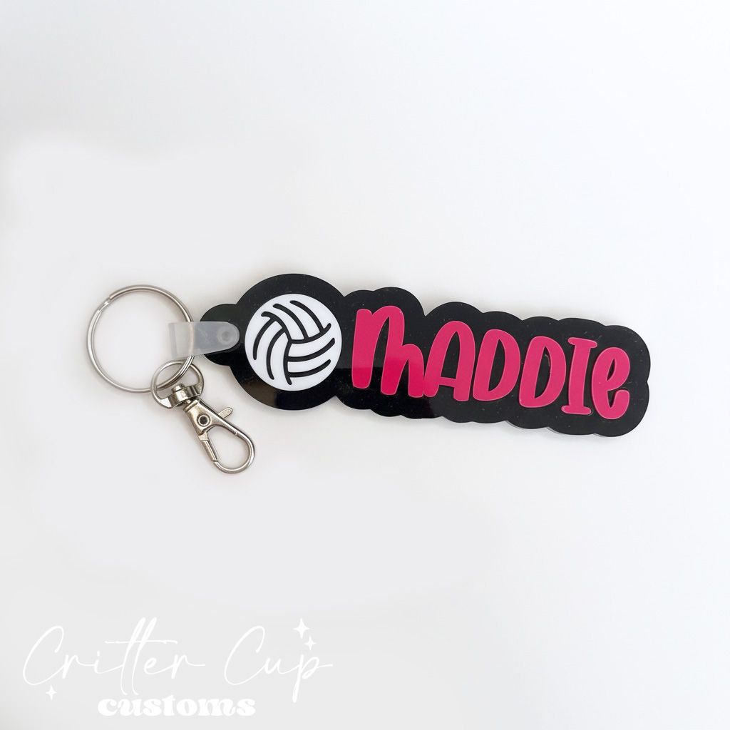 Personalized Volleyball  Bag Tag