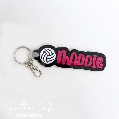 Personalized Volleyball  Bag Tag